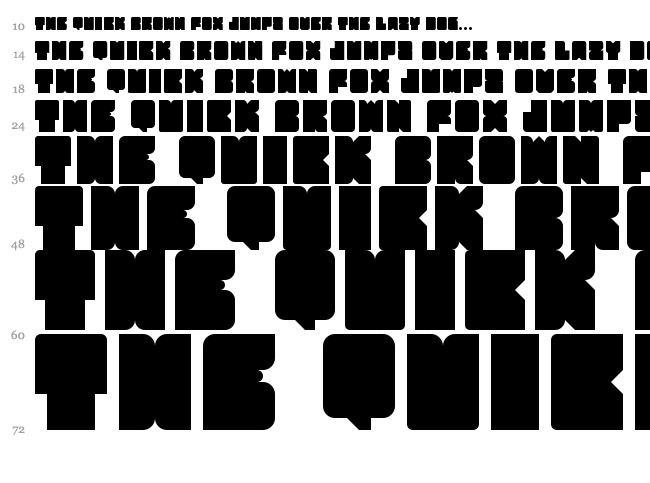 Party Hard font waterfall